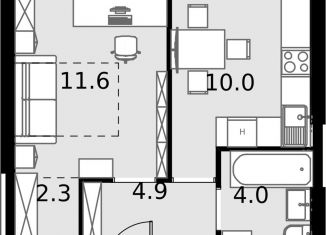 Продам 1-ком. квартиру, 32.8 м2, Москва, Отрадная улица, 4А