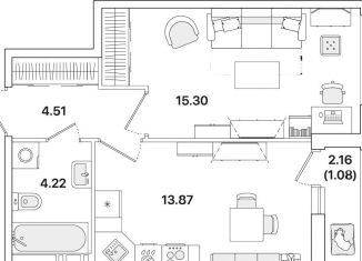 Продажа 1-комнатной квартиры, 39 м2, Санкт-Петербург, метро Академическая