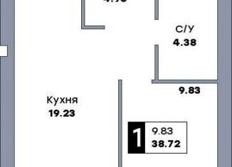 Продаю однокомнатную квартиру, 39.4 м2, Самара, метро Гагаринская