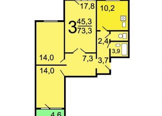 Сдается 3-ком. квартира, 96 м2, Москва, Хорошёвское шоссе, 64к1, САО