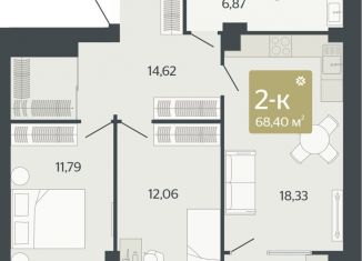 Продается 2-комнатная квартира, 68.4 м2, Свердловская область