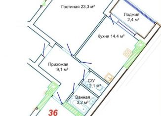 Продам 2-комнатную квартиру, 69.2 м2, Зеленоградск, Пригородная улица, 21к1