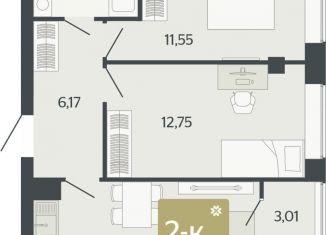 Продаю 2-ком. квартиру, 53.6 м2, Свердловская область