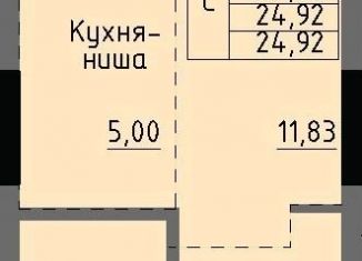 Продаю квартиру студию, 24.9 м2, Ижевск, улица Луначарского