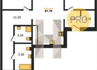 3-ком. квартира на продажу, 87.7 м2, Новосибирск, метро Студенческая