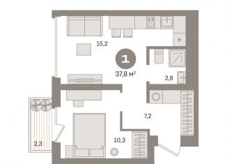 Продам 1-ком. квартиру, 37.8 м2, Москва, Нижегородский район