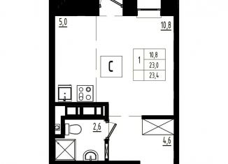 Продам квартиру студию, 23.4 м2, Ярославль