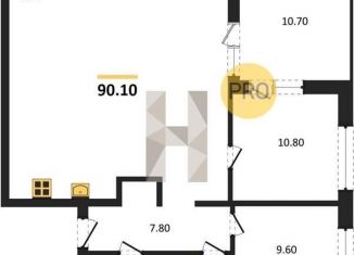 Продам двухкомнатную квартиру, 90.1 м2, Новосибирская область