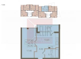 Продается 1-ком. квартира, 43.4 м2, посёлок Приморье, Балтийский проспект, 5