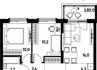 Продам трехкомнатную квартиру, 49.1 м2, Пермский край