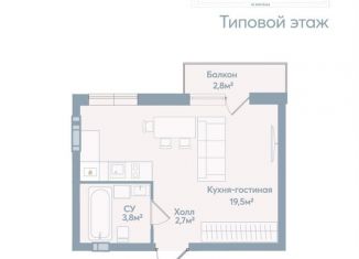 Продам квартиру студию, 28.5 м2, Астрахань, Моздокская улица, 40, Советский район