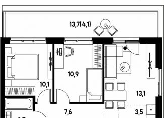 Продаю трехкомнатную квартиру, 53 м2, Пермский край