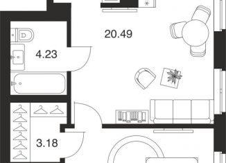 Продаю однокомнатную квартиру, 45 м2, 