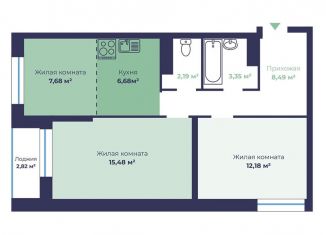 Продам 3-ком. квартиру, 57.5 м2, Ярославль