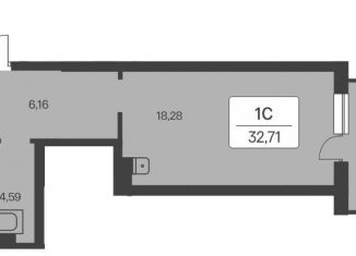 Продам квартиру студию, 32.5 м2, Новосибирск, Кировский район, улица Зорге, 229/3