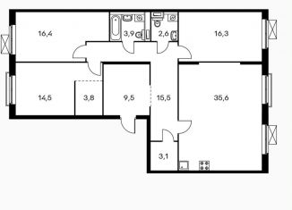 Сдача в аренду 3-комнатной квартиры, 121 м2, Москва, улица Михайлова, 30Ак4, метро Рязанский проспект