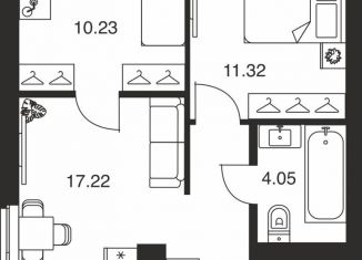 Продажа 2-комнатной квартиры, 46.6 м2, 