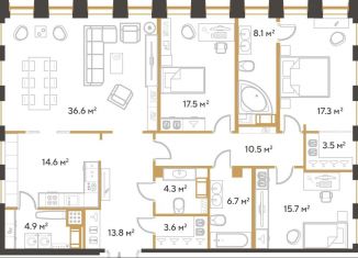 Продам трехкомнатную квартиру, 157.1 м2, Санкт-Петербург, Институтский проспект, 16к2, Выборгский район