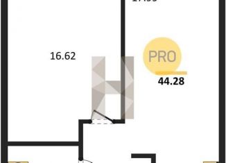 Продажа 1-комнатной квартиры, 44.3 м2, Новосибирская область