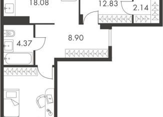 2-комнатная квартира на продажу, 69.2 м2, Тула, Зареченский территориальный округ, улица Карпова, 103А