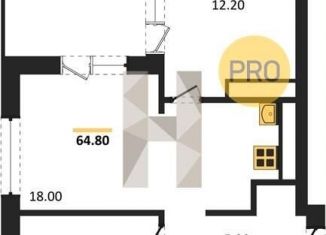 Продам 2-ком. квартиру, 64.8 м2, Новосибирская область