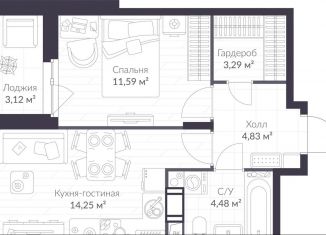 Продаю 1-комнатную квартиру, 40 м2, Ленинградская область