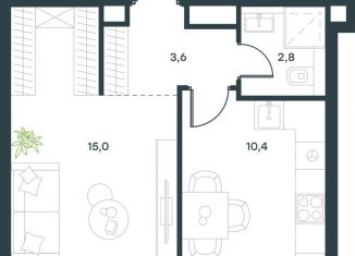 Продам 1-ком. квартиру, 31.8 м2, Москва, район Хорошёво-Мнёвники, жилой комплекс Левел Причальный, 10к2