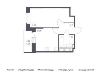 Продажа 1-комнатной квартиры, 33.5 м2, Колпино, жилой комплекс Новое Колпино, к39