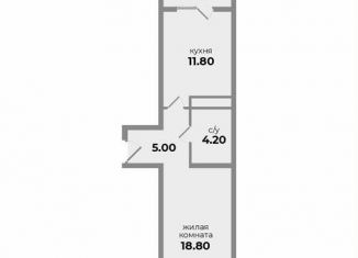 Продам 1-ком. квартиру, 40.5 м2, Михайловск, Прекрасная улица, 17