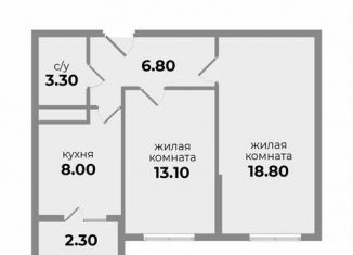 Продается 2-комнатная квартира, 51.4 м2, Михайловск, Прекрасная улица, 17