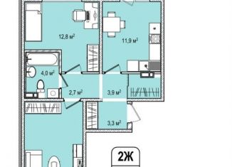 Продаю 2-ком. квартиру, 58.2 м2, Кемерово, Заводский район, Пролетарская улица, 36А