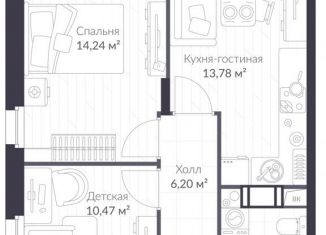 Продажа 2-комнатной квартиры, 49.7 м2, Сертолово