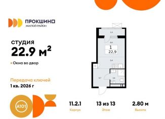 Продажа квартиры студии, 22.9 м2, деревня Николо-Хованское, деревня Николо-Хованское, 3