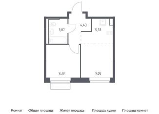 Продам 1-комнатную квартиру, 32.1 м2, Мытищи, жилой комплекс Долина Яузы, 3