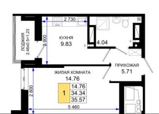 Продажа 1-комнатной квартиры, 35.6 м2, Ростов-на-Дону, Октябрьский район