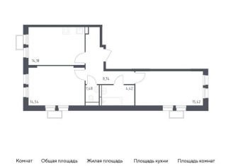 Продам 2-ком. квартиру, 58.8 м2, Московская область, жилой комплекс Квартал Строгино, к2