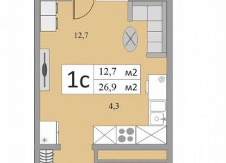 Продажа квартиры студии, 27 м2, Оренбург, улица Юркина, 6, ЖК Осенний Лист
