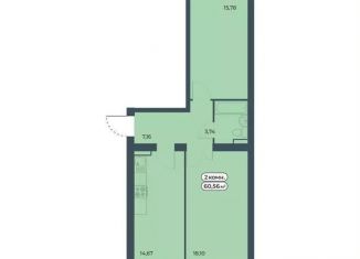 2-ком. квартира на продажу, 60.6 м2, Красноярский край, улица Светлова, 13