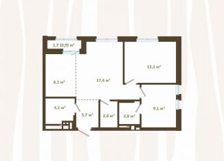 Продажа 3-комнатной квартиры, 62.2 м2, Новокузнецк, улица Зорге, 17