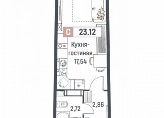 Продажа квартиры студии, 23.1 м2, Мурино, ЖК Авиатор