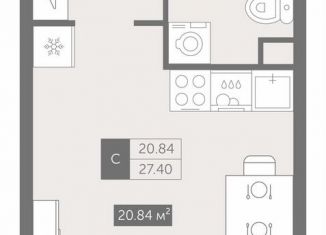 Квартира на продажу студия, 27.4 м2, Санкт-Петербург