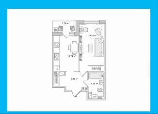 Однокомнатная квартира на продажу, 35.7 м2, посёлок Парголово, Михайловская дорога, 6