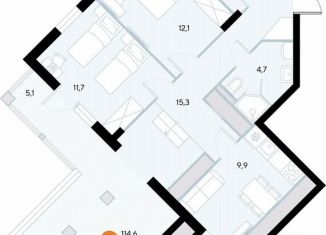 Продаю 3-ком. квартиру, 114.6 м2, поселок городского типа Заозерное, улица Аллея Дружбы, 10А