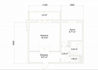 Продам 1-комнатную квартиру, 41.4 м2, Челябинск, Электростальская улица, 20А