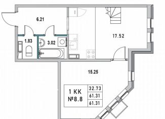 Продаю 1-комнатную квартиру, 61.3 м2, Выборг, 1-я Южная улица, 8