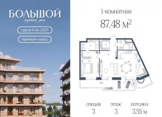 Продаю 1-комнатную квартиру, 87.5 м2, Челябинск