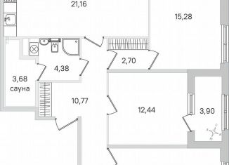 Продается 3-комнатная квартира, 89.4 м2, Пушкин