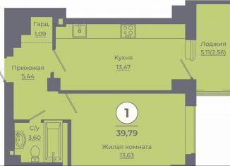 Продается 1-комнатная квартира, 39.4 м2, Ростов-на-Дону