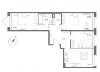 Продам 3-комнатную квартиру, 76.1 м2, Санкт-Петербург, метро Горный институт