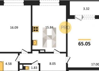 Продается 2-комнатная квартира, 65 м2, Воронеж, улица Ворошилова, 1